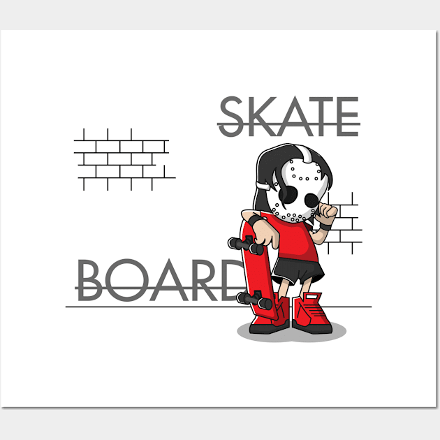 skateboard mask Wall Art by fflat hds